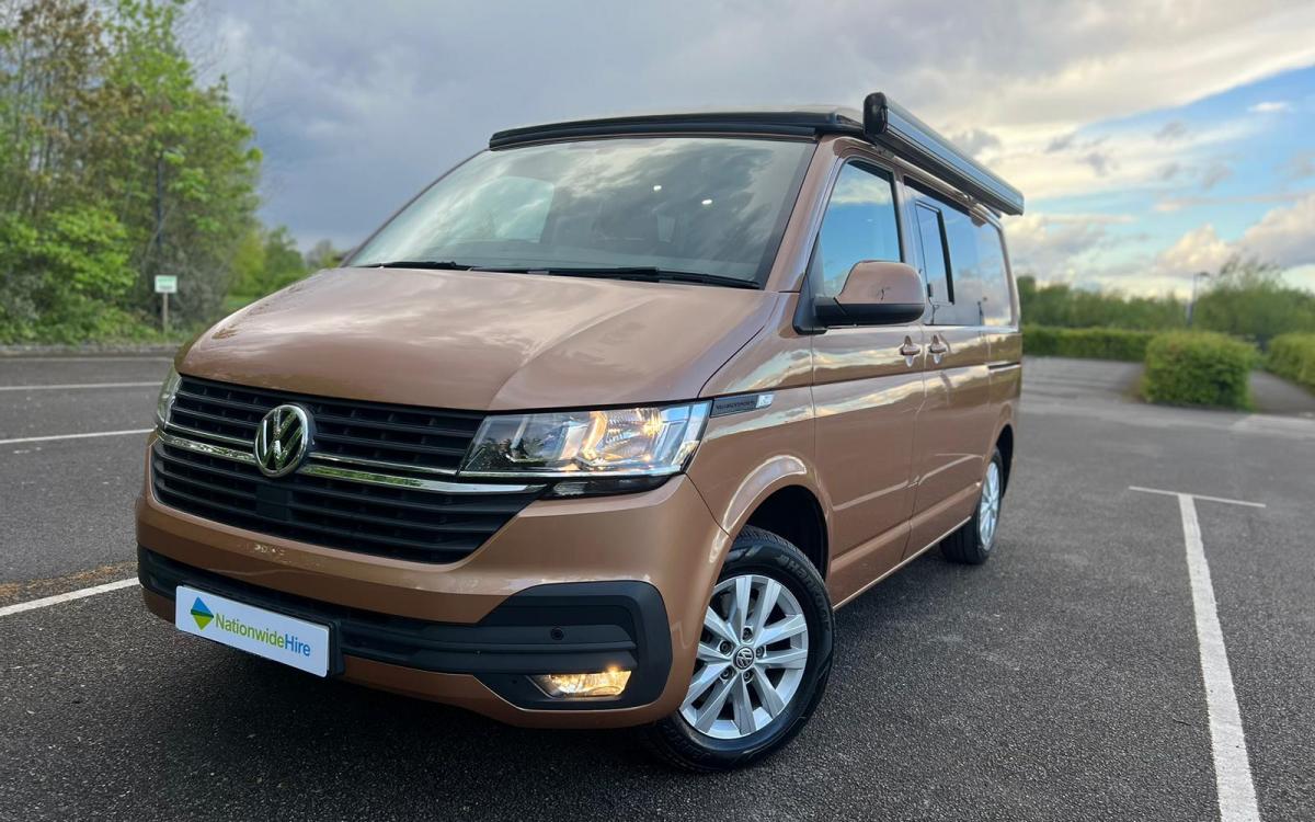 Side shot of camper van