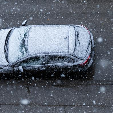 car in snow