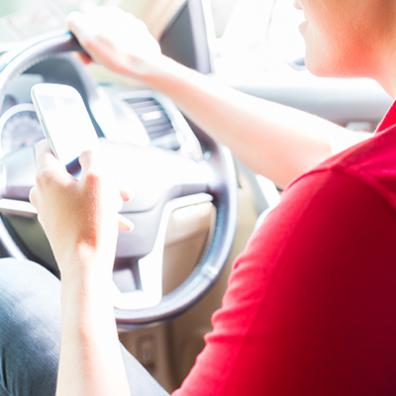 Mobile phone in car